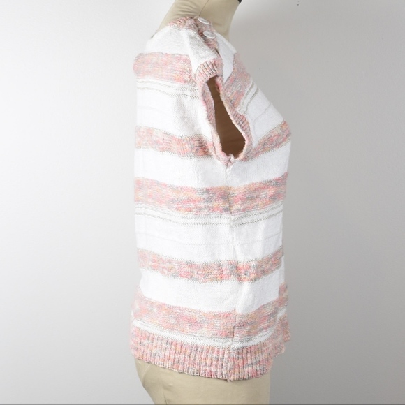 Diane Von Furstenberg Striped Button Sweater - Picture 2 of 3